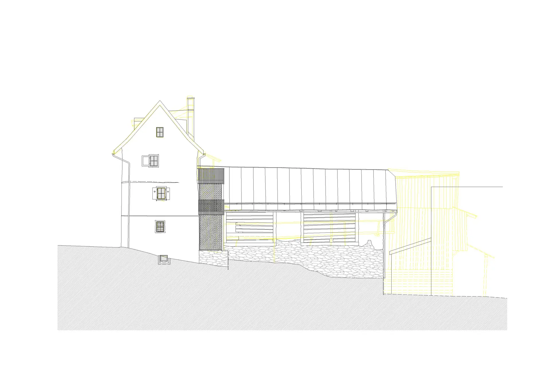43_Sanierung und Umbau_Wohnhaus Dorfstrasse Almens_ Ansicht Nordwest